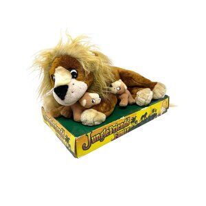 VTG Kids of America Corp Lion & Cubs Plush Stuffed Animal Toy NOS Soft Adorable